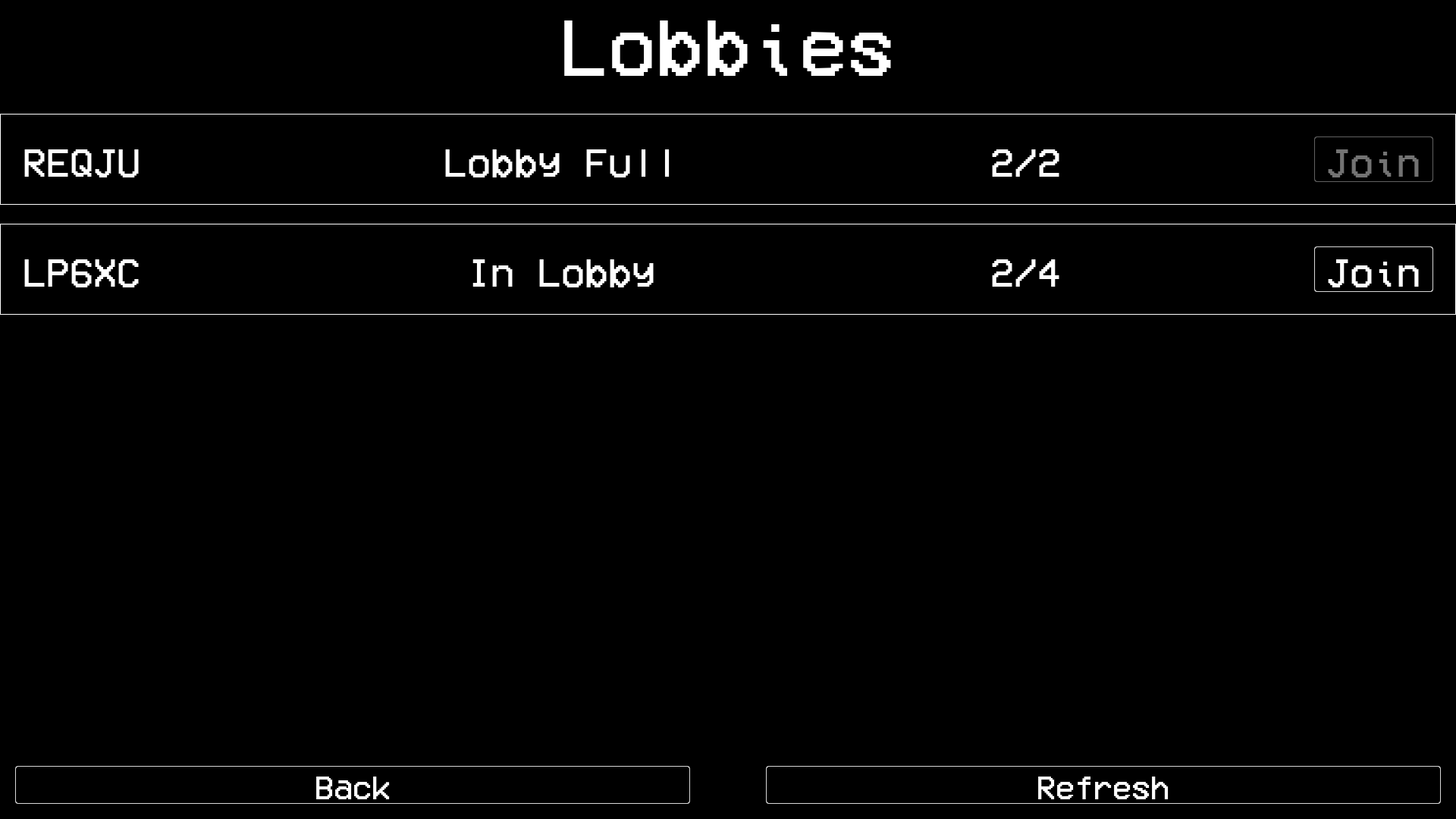 Lobbies Browser
